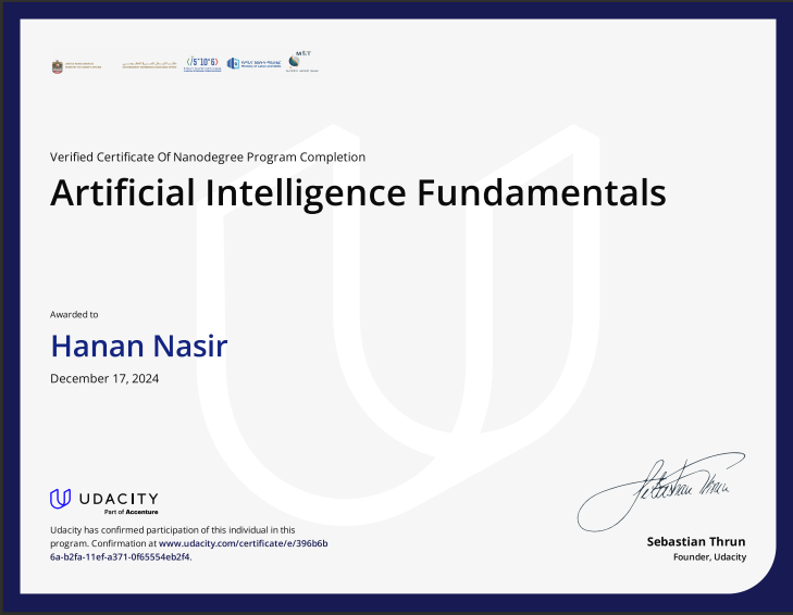 AI fundamental Certificate